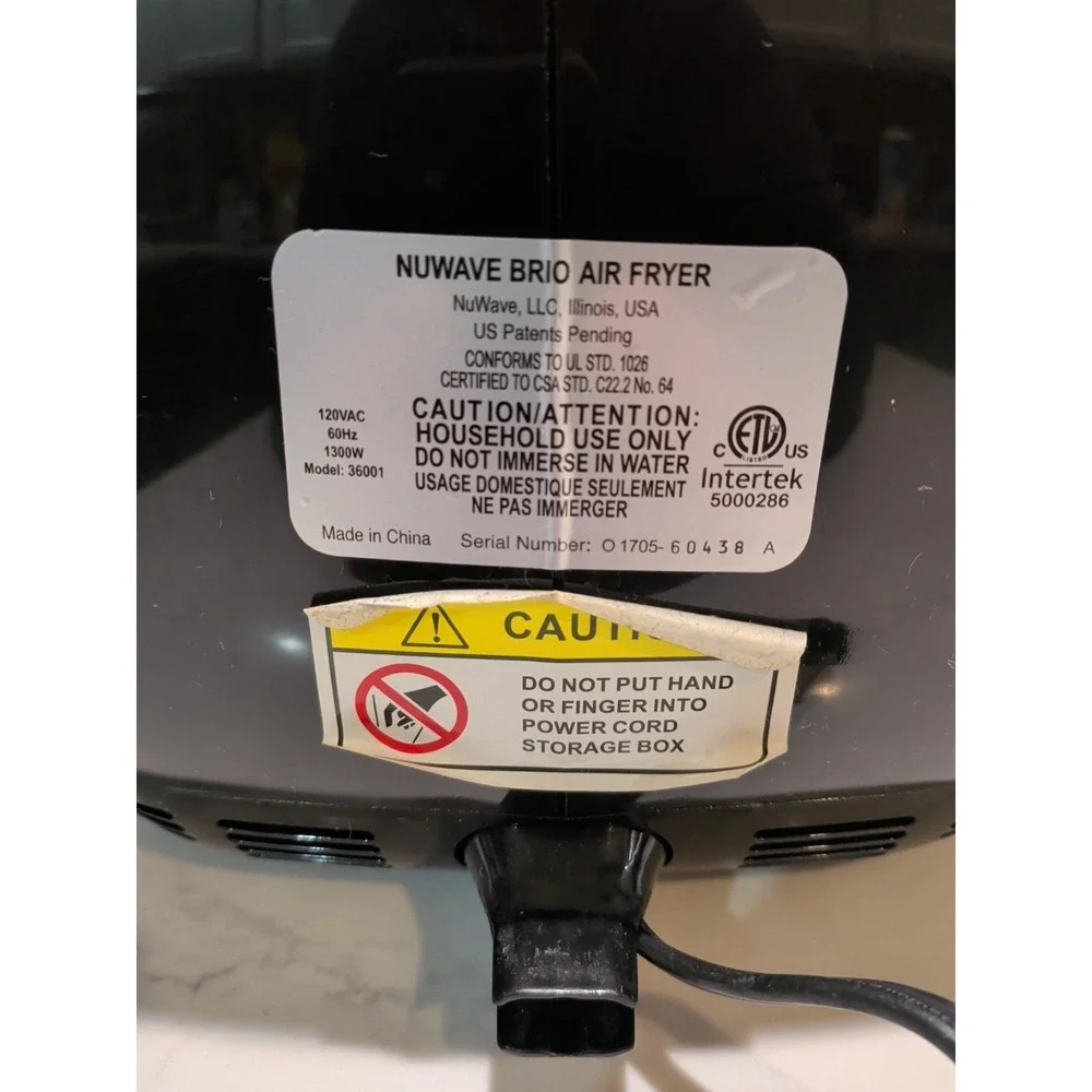 NuWave Brio 3 Qt. Black Digital Air Fryer - Model 36001
